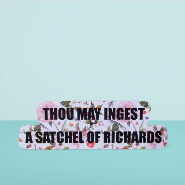 Funny Sticker, Thou May Ingest a Satchel of Richards Sticker - Eat a Bag of Dicks Sticker - Funny Adult Sticker - Wood Unlimited#