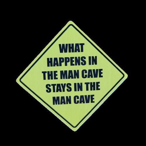 Funny Sticker, What Happens In the Man Cave - Sticker / Decal - Funny Man Cave Sticker - Man Cave Sign - Wood Unlimited#