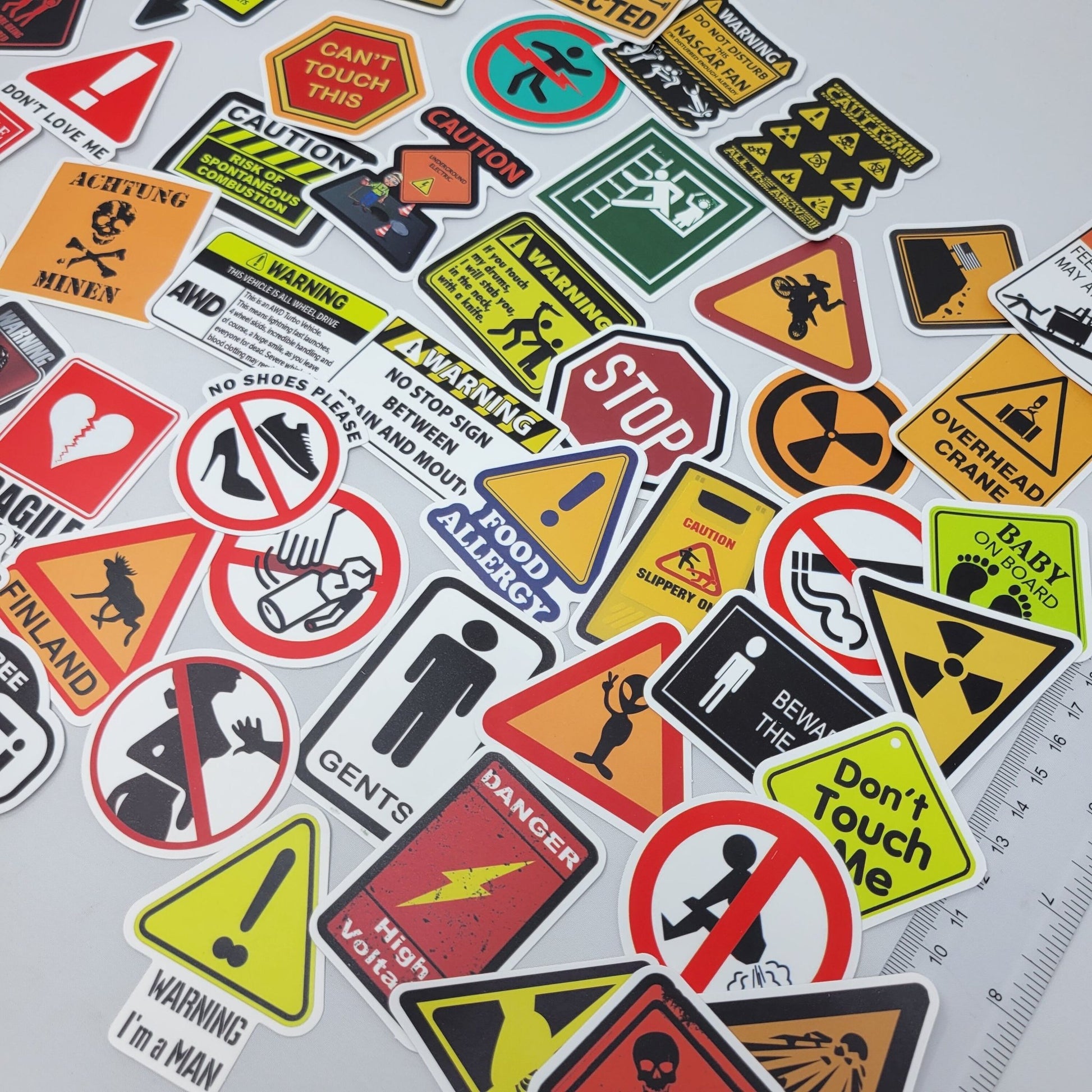 Funny Warning Stickers - Sticker Bundle for Water Bottles, Laptops, Notebook Stickers - Sticker Grab Bag - Wood Unlimited#