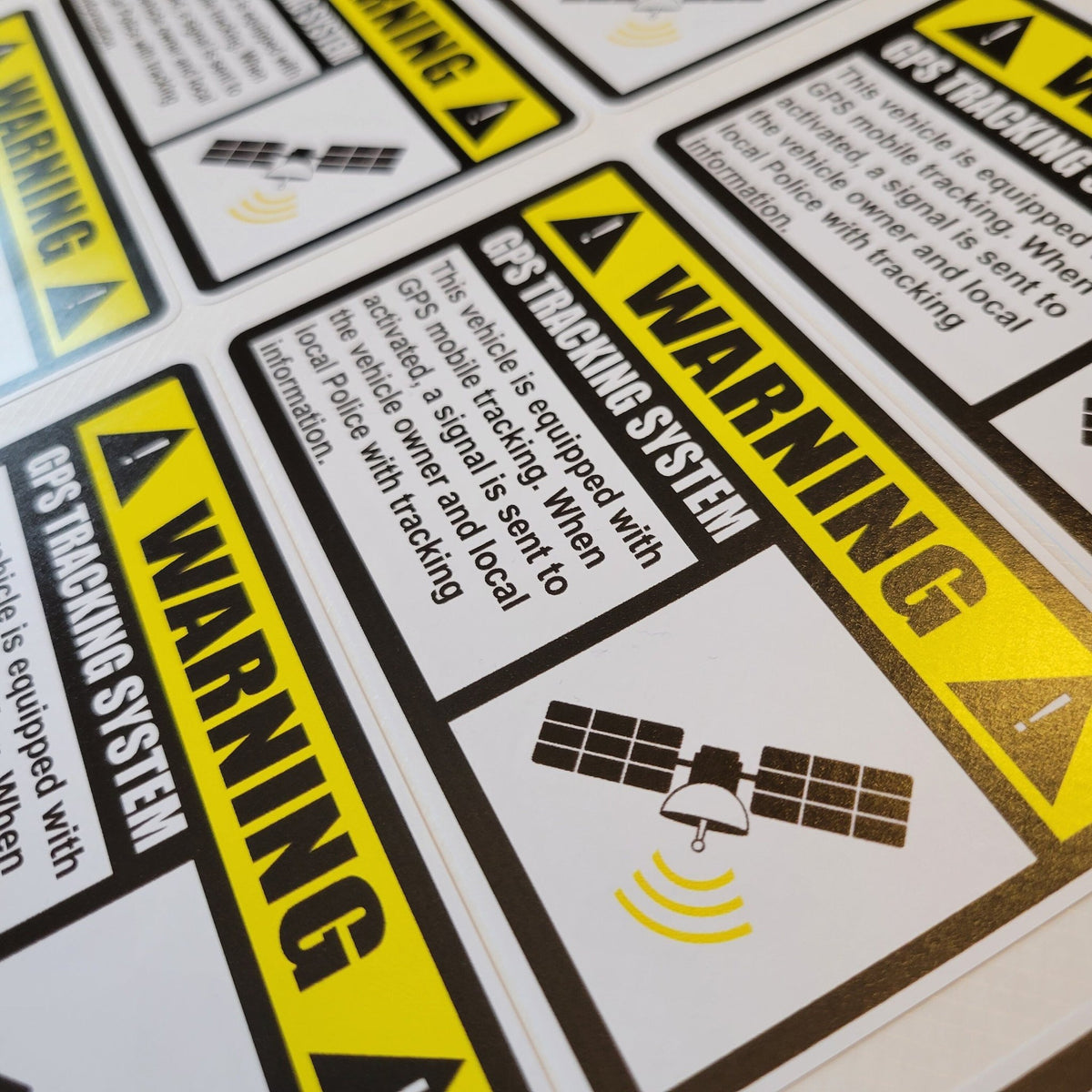 GPS Vehicle Car Alarm Security Caution Warning Decal Sticker, GPS ...