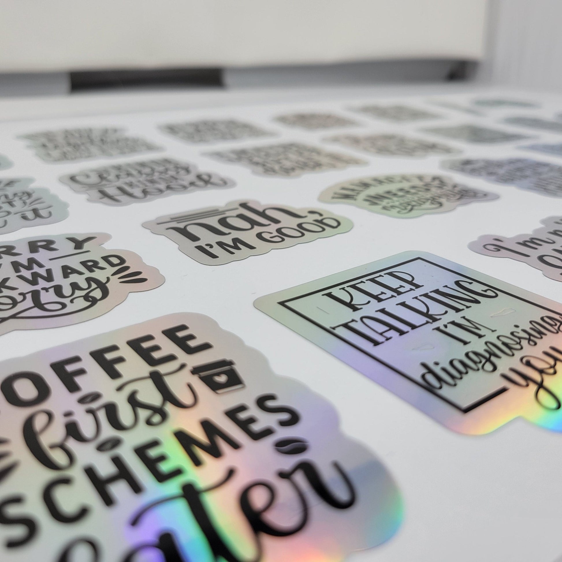 Holographic Sticker - Funny Sticker, A Lot Going on at the Moment Sticker / Decal - Wood Unlimited#