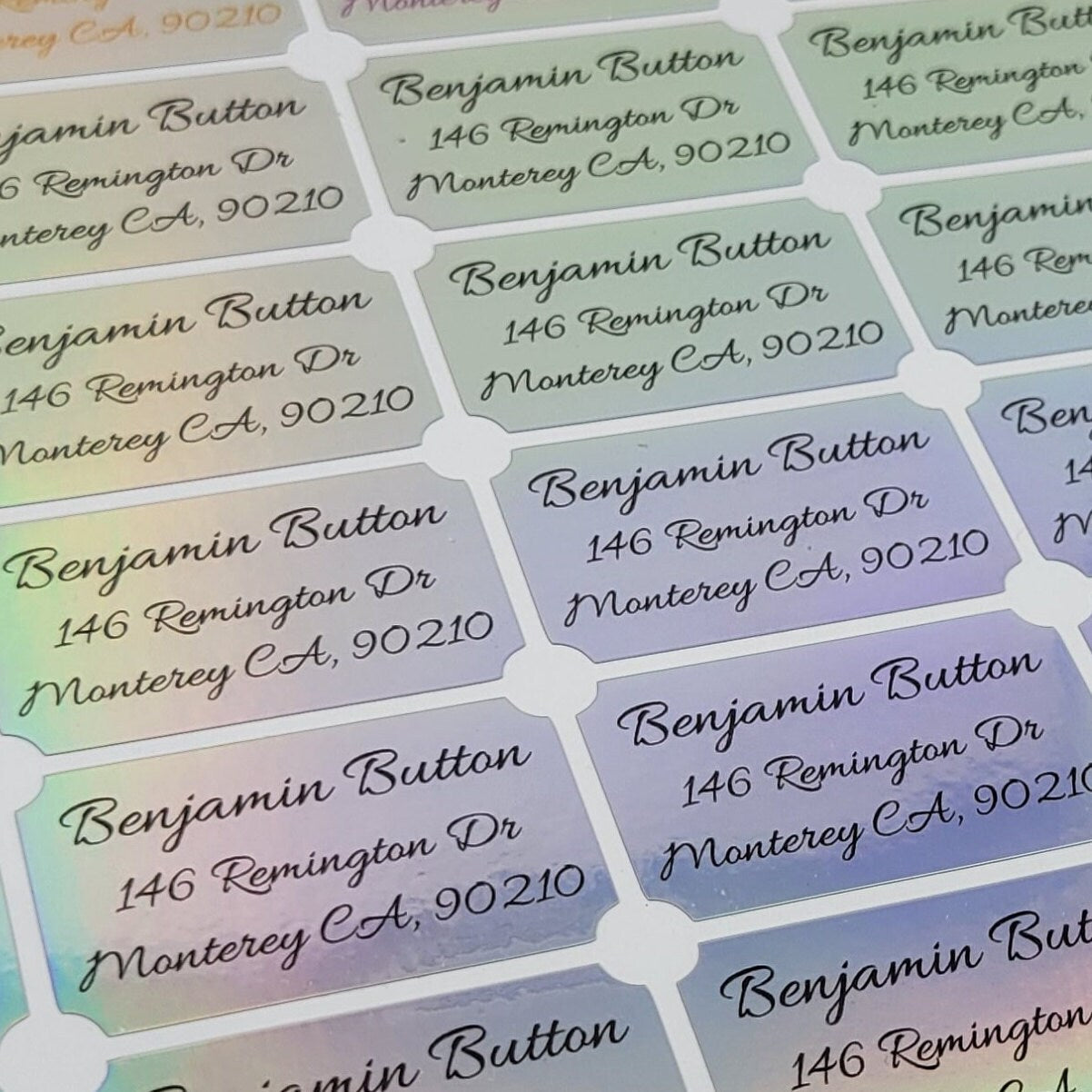 Holographic Return Address Labels, Personalized Return Address Labels, Vinyl Return Address Labels, Personalized Labels, Custom Address Labels