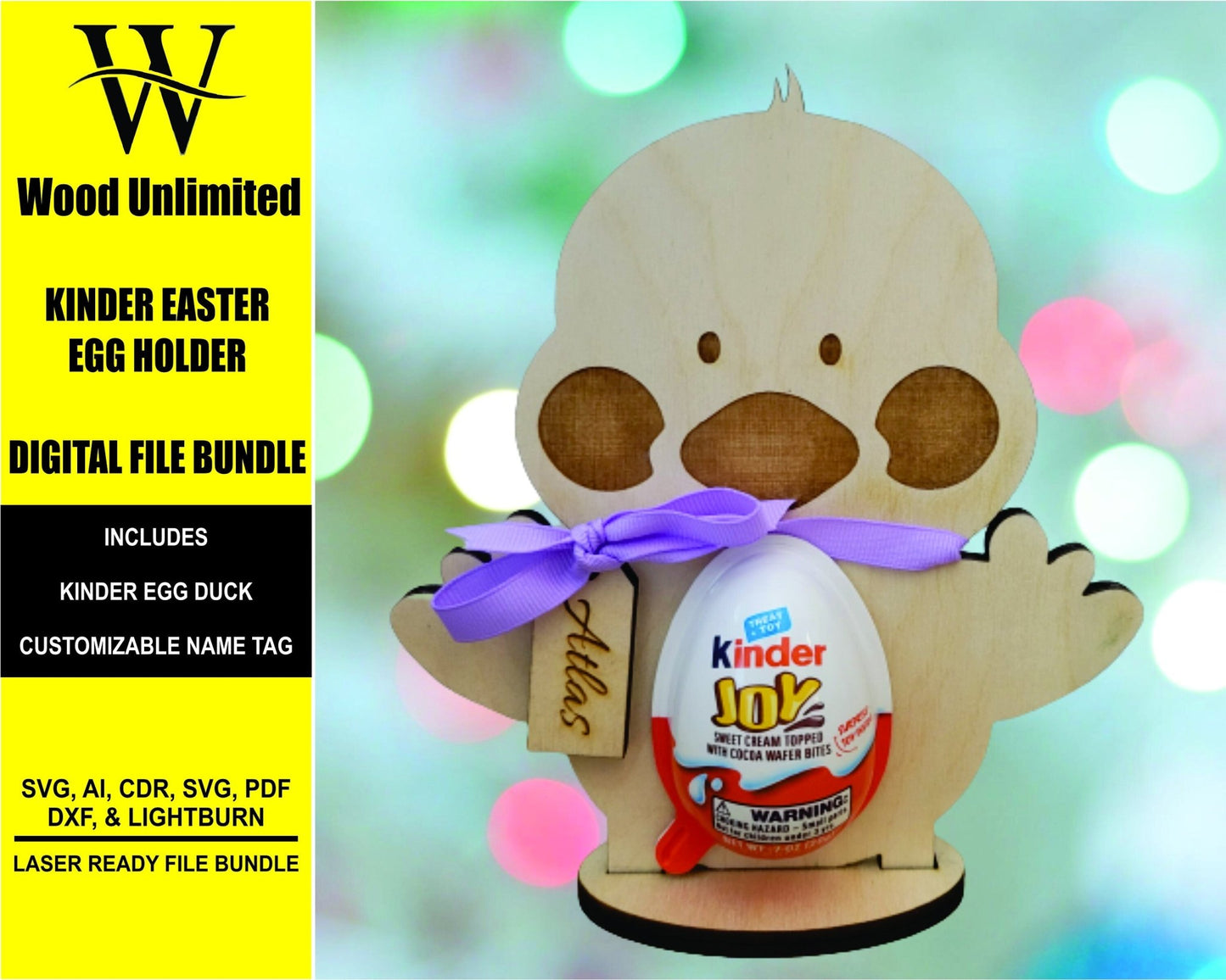 Kinder Easter Egg Holder - Easter Duckie ****FILE ONLY*** - Wood Unlimited#