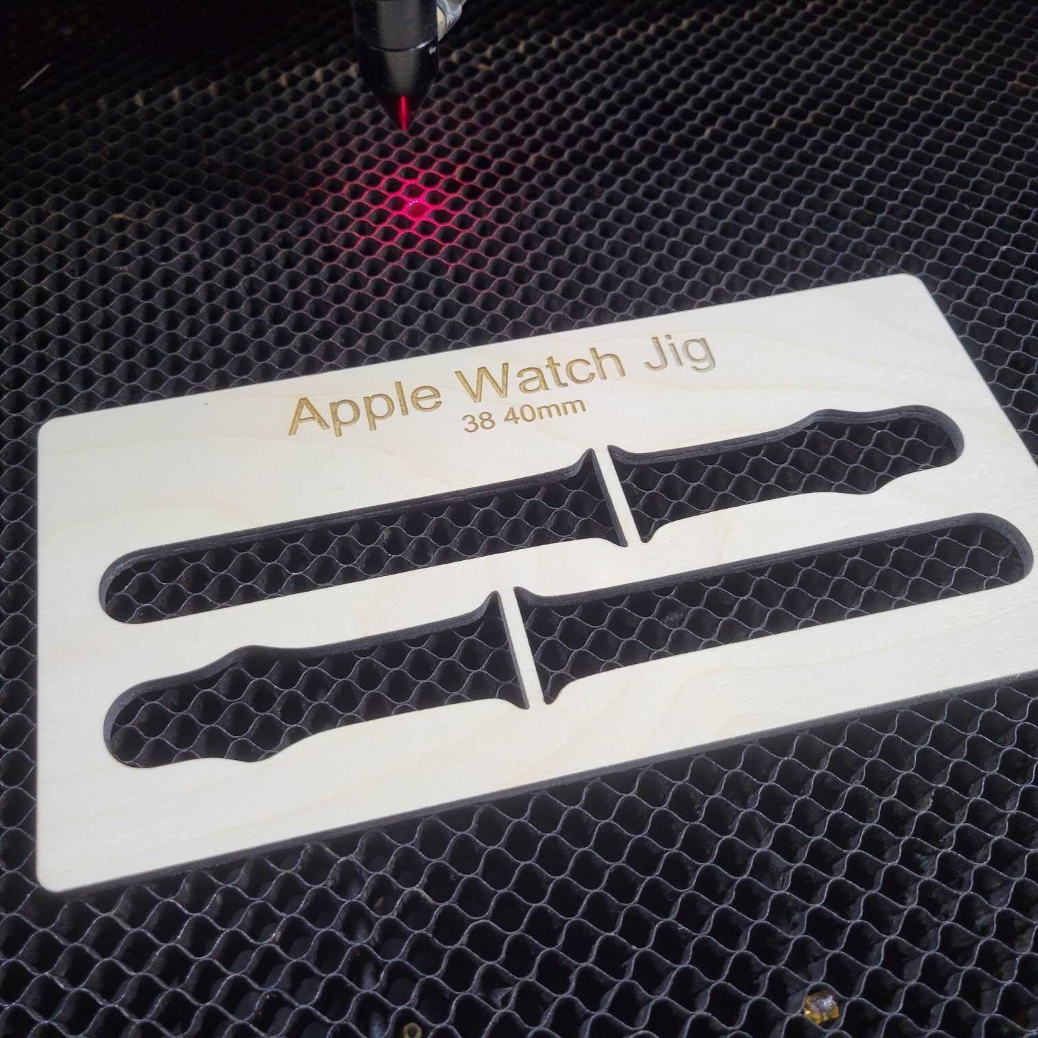 Laser Ready Apple Watch Jig File - Lightburn - Omtech - CO2 Lasers File - Glowforge Accessory | Instant Download - 2, 6 and 12 band jig - Wood Unlimited#