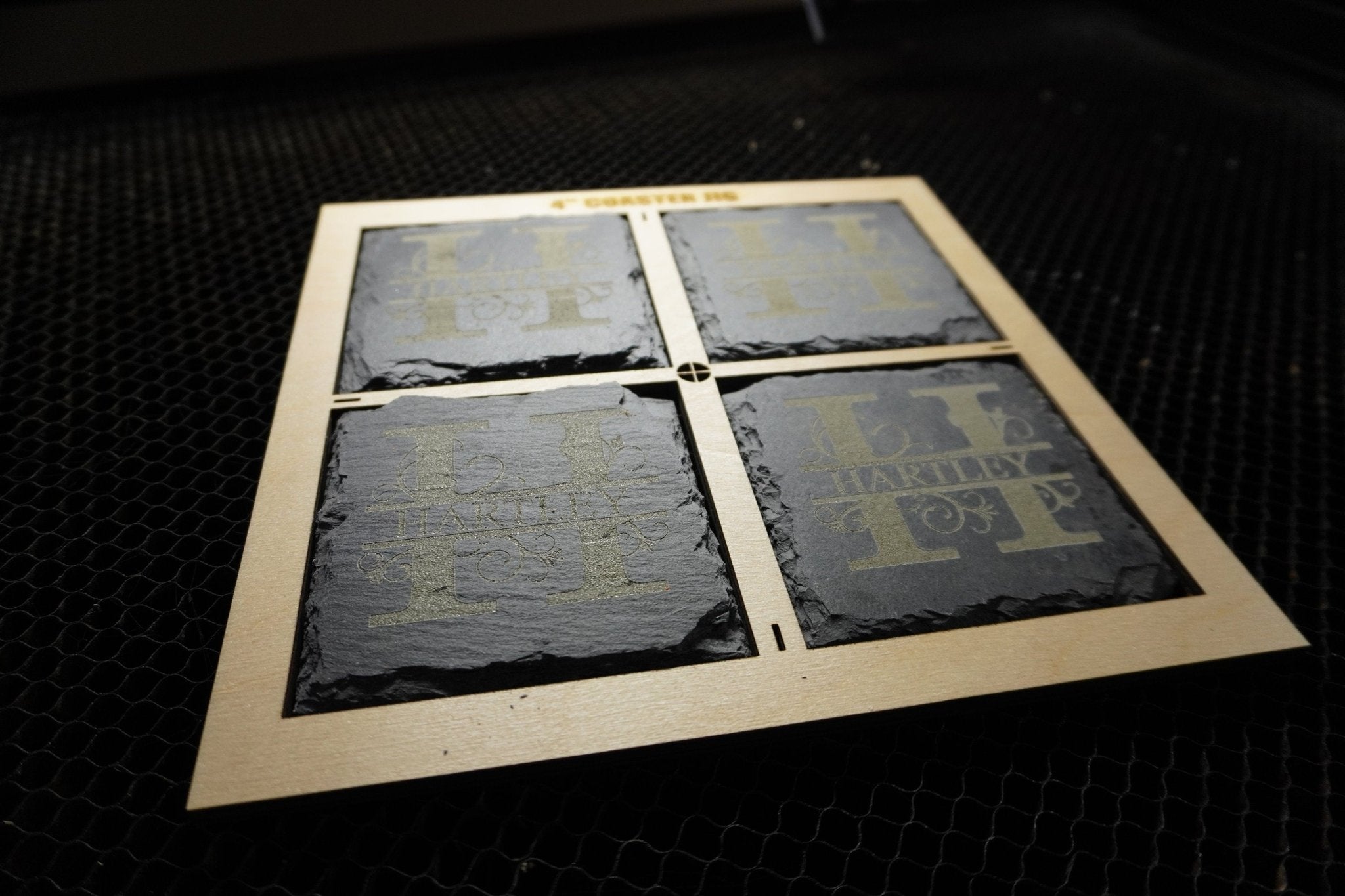 Coaster Jigs Vector Laser Ready Coaster Jig- Slate Coaster Jig File - Lightburn - Omtech ...
