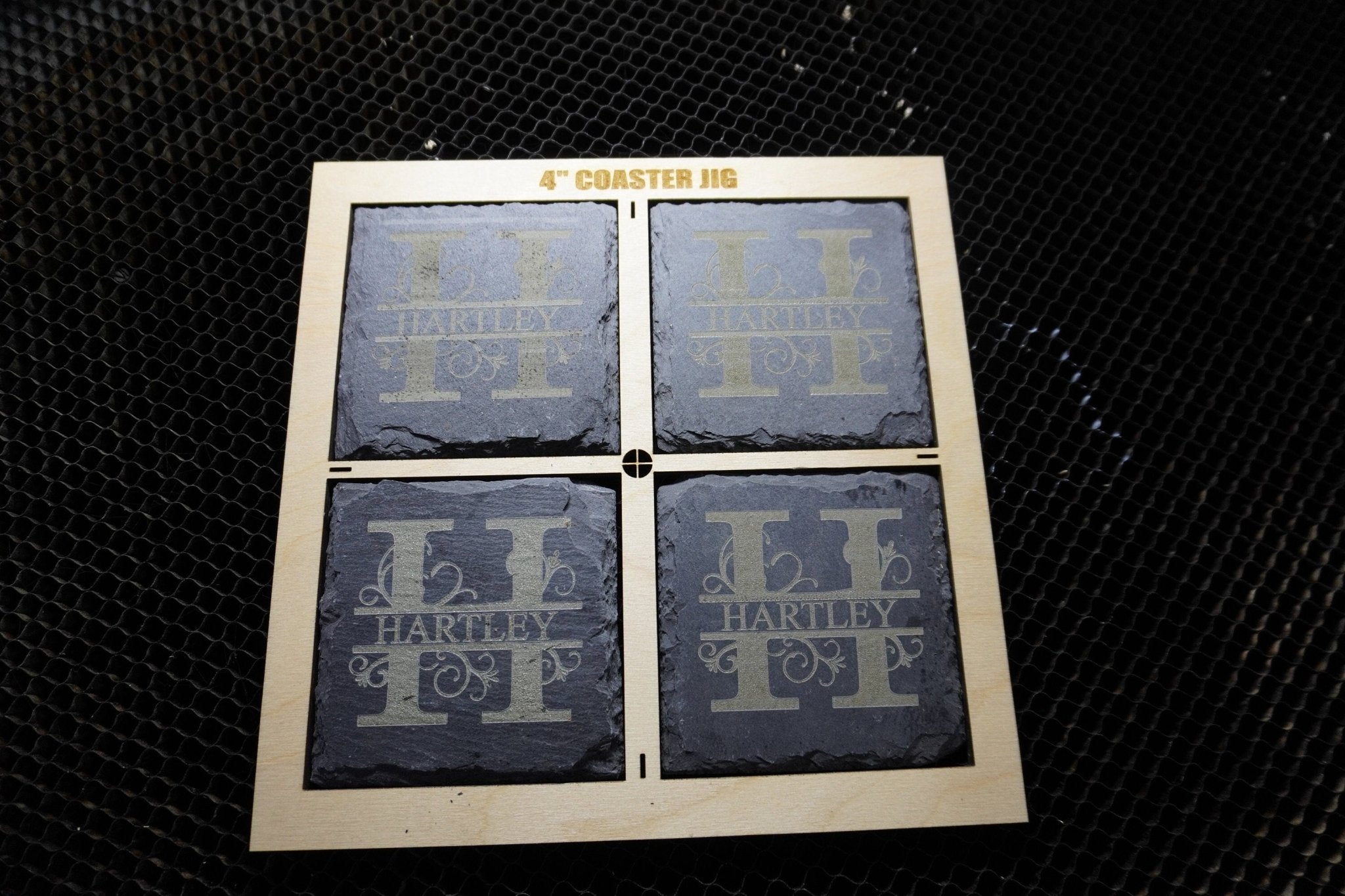 Coaster Jigs Vector Laser Ready Coaster Jig- Slate Coaster Jig File - Lightburn - Omtech ...