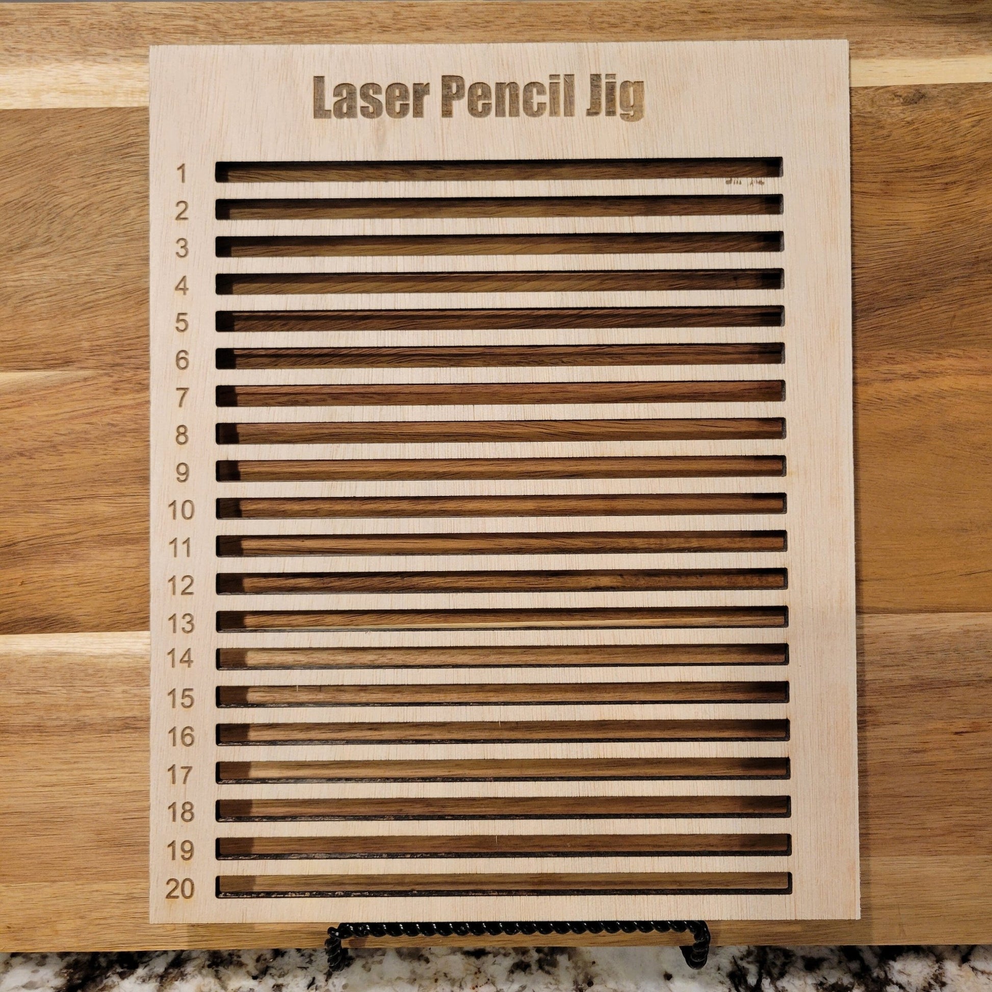 Laser Ready Pencil Jig - Pencil Jig - Pencil Engraving Jig for Glowforge - Lightburn - Omtech - CO2 Lasers File - Pencil Jig for Lasers - Wood Unlimited#