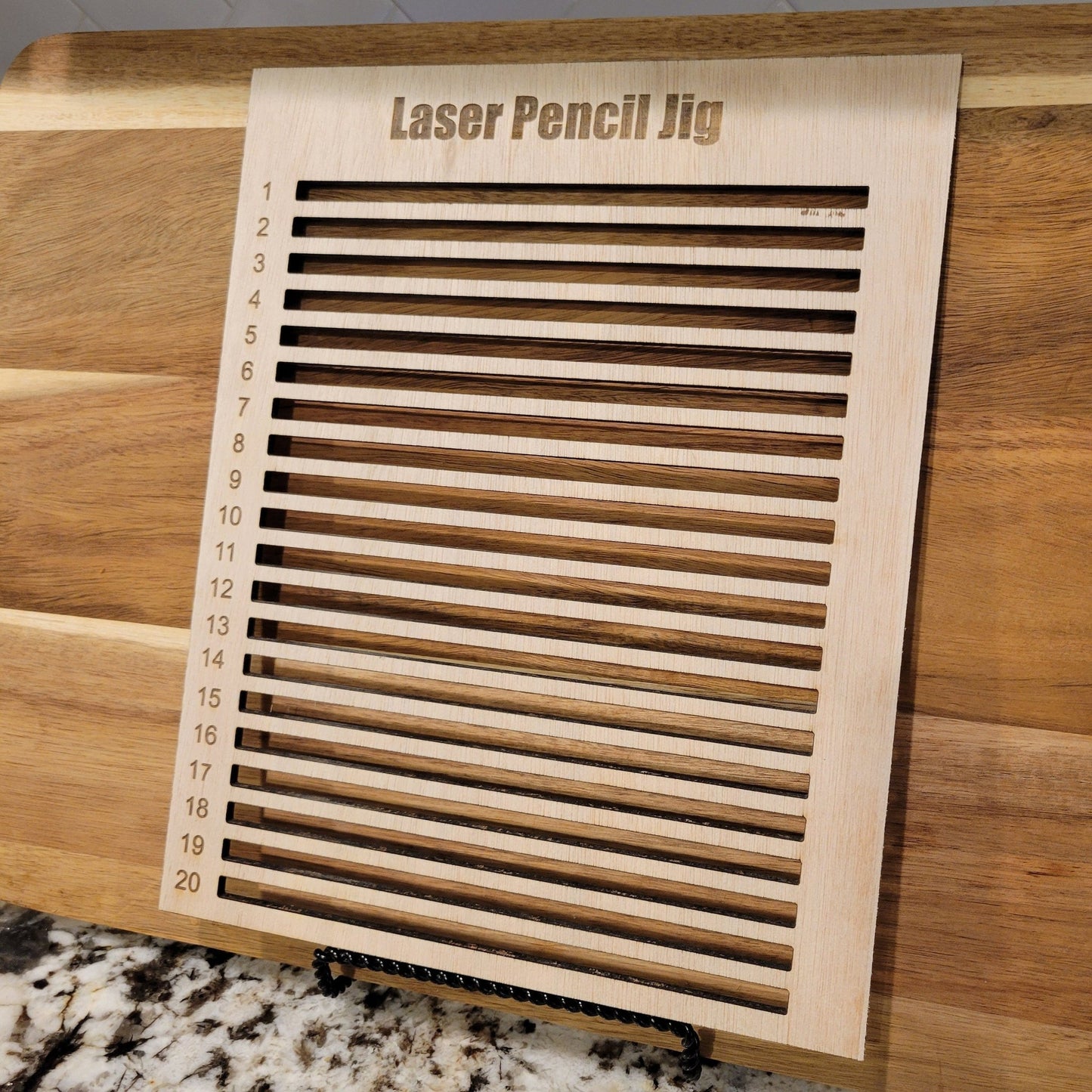 Laser Ready Pencil Jig - Pencil Jig - Pencil Engraving Jig for Glowforge - Lightburn - Omtech - CO2 Lasers File - Pencil Jig for Lasers - Wood Unlimited#