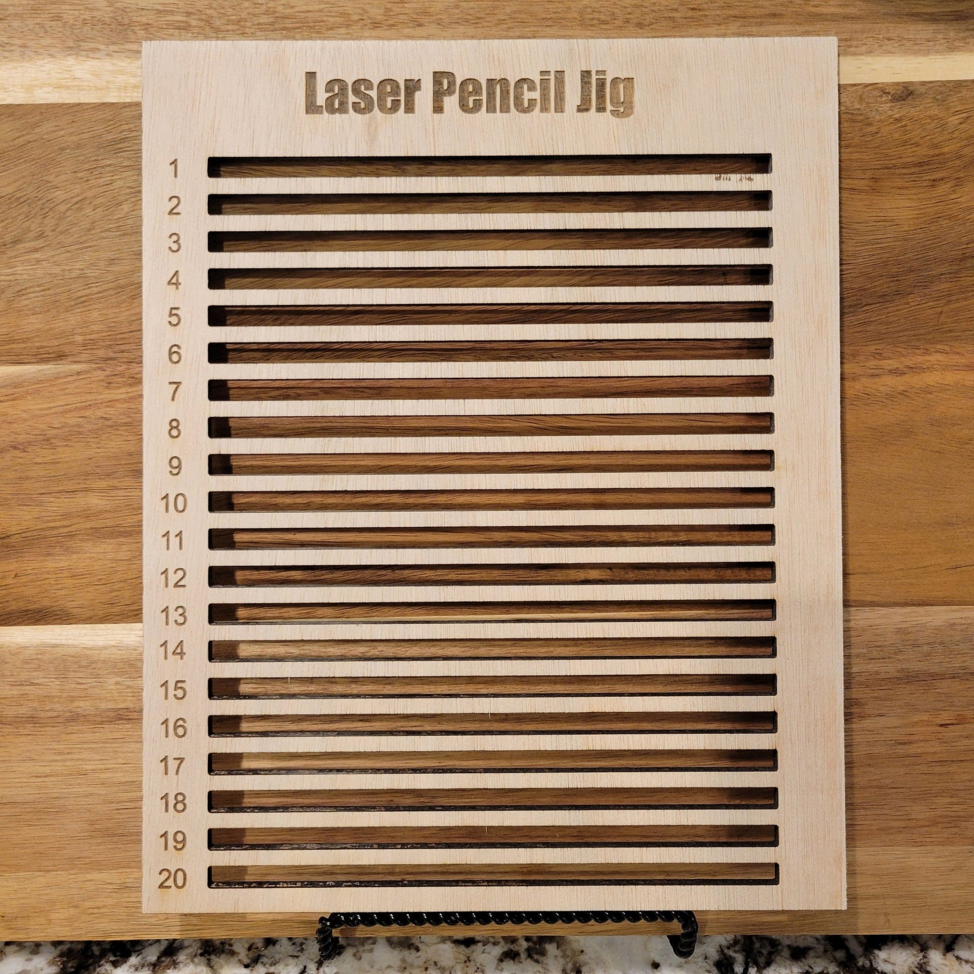 Laser Ready Pencil Jig - Pencil Jig - Pencil Engraving Jig for Glowforge - Lightburn - Omtech - CO2 Lasers File - Pencil Jig for Lasers - Wood Unlimited#