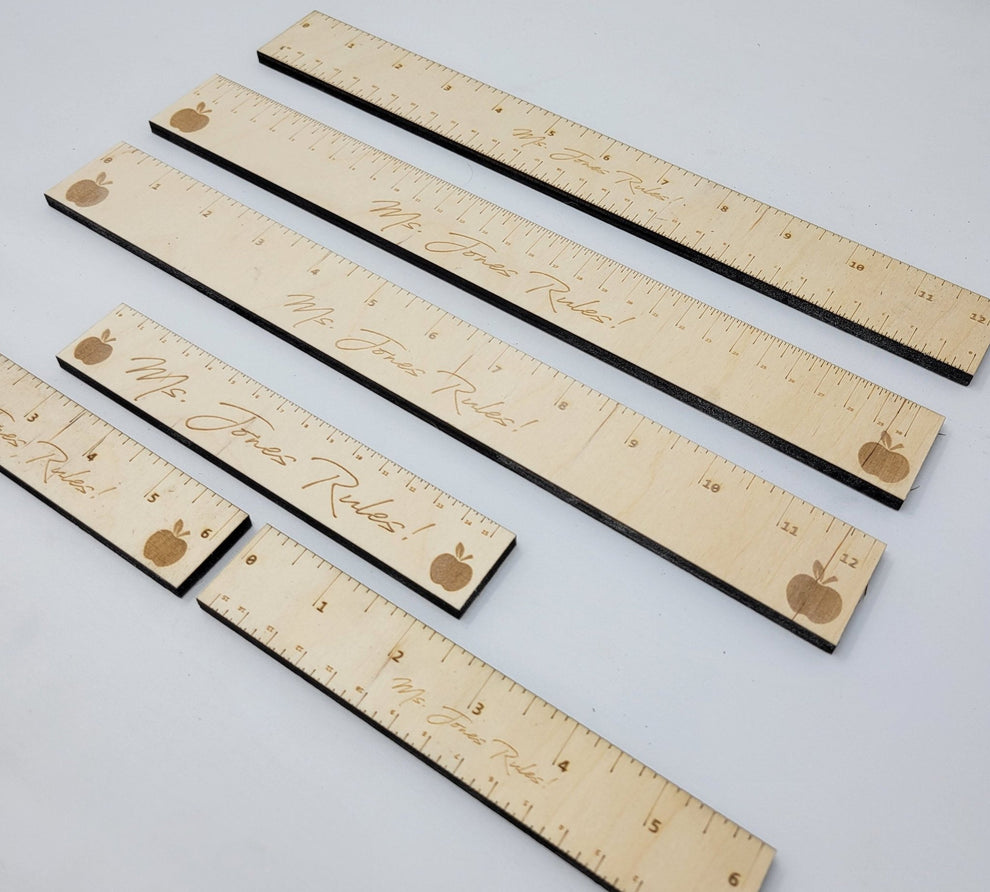 Inch, MM & CM Laser Rulers - SVG Lightburn Glowforge Ready – Wood Unlimited