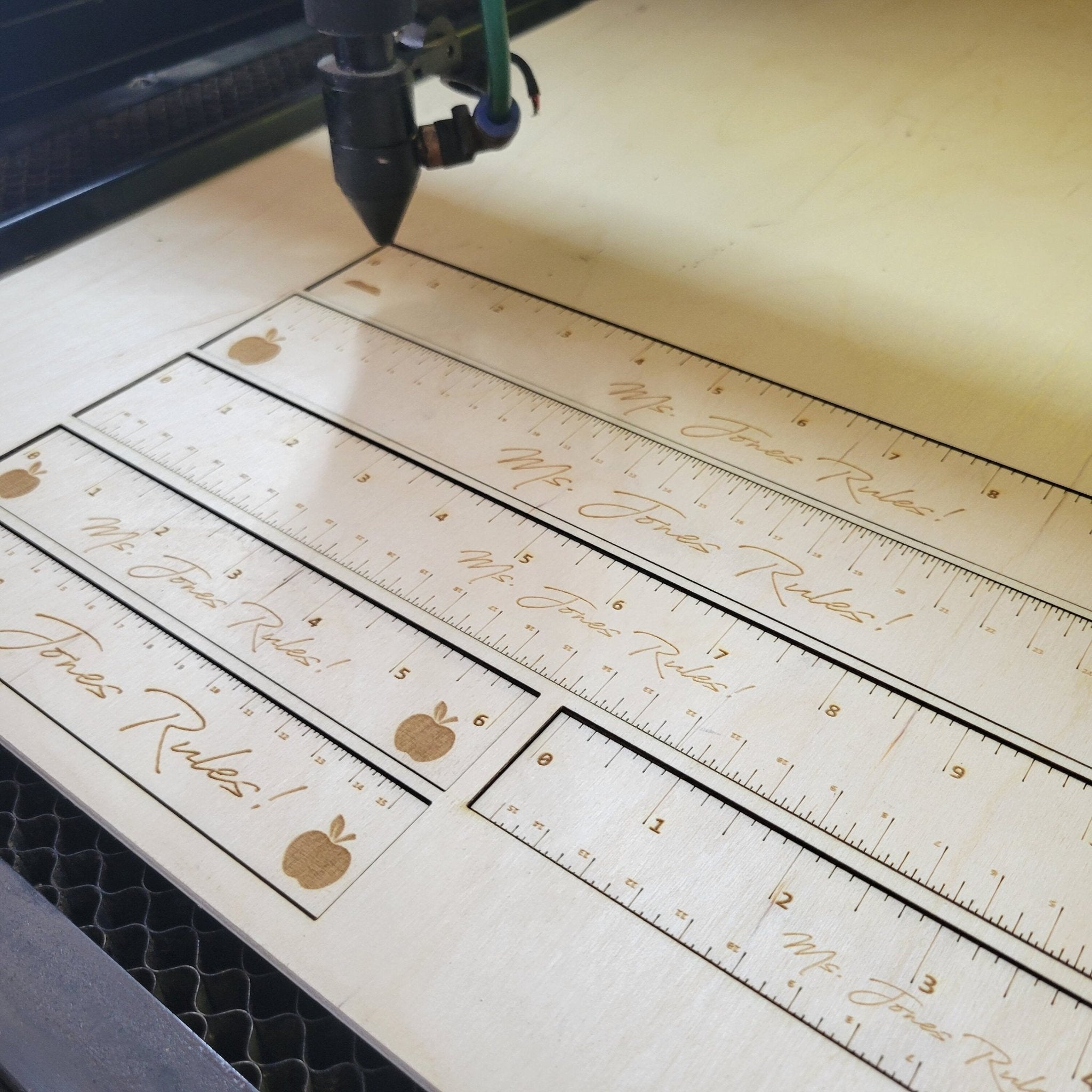 Inch, MM & CM Laser Rulers - SVG Lightburn Glowforge Ready – Wood Unlimited