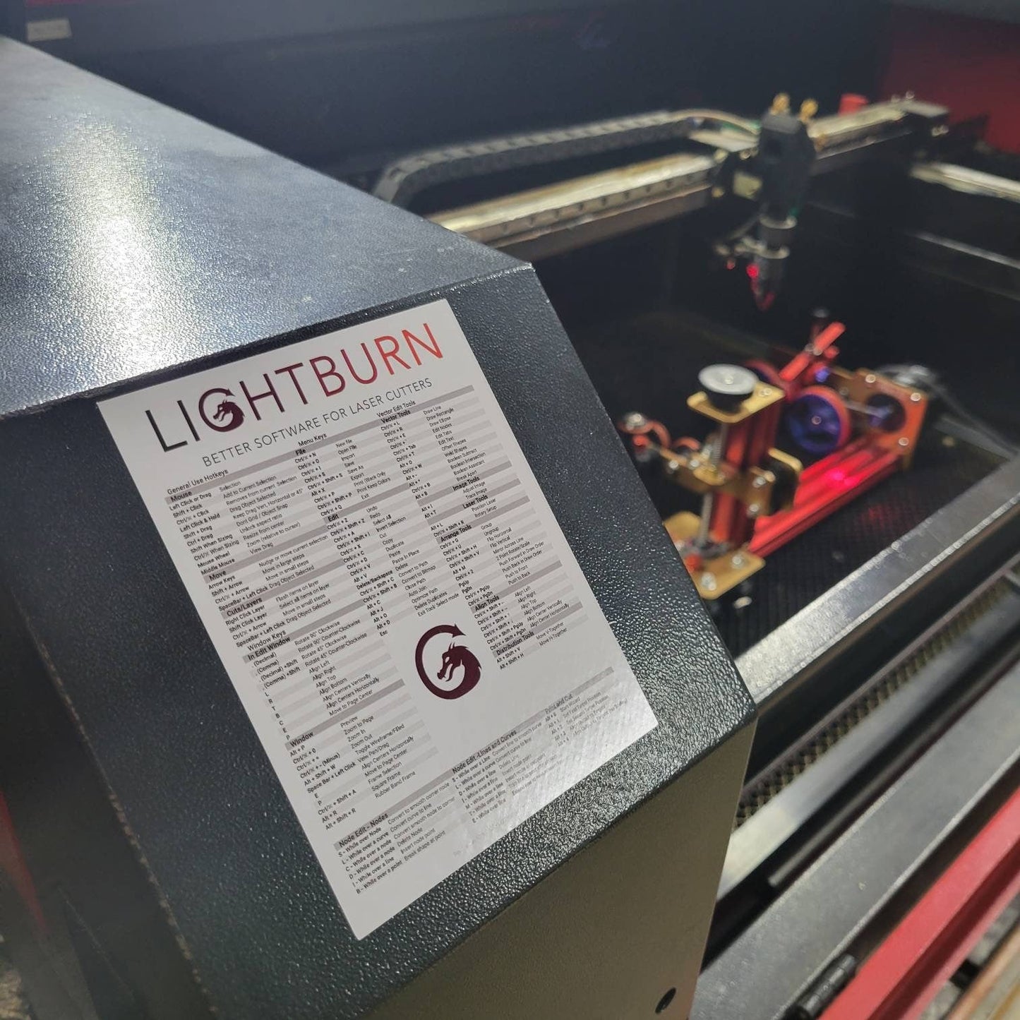 Lightburn Shortcut Adhesive Label - Multiple Sizes Available - Wood Unlimited#