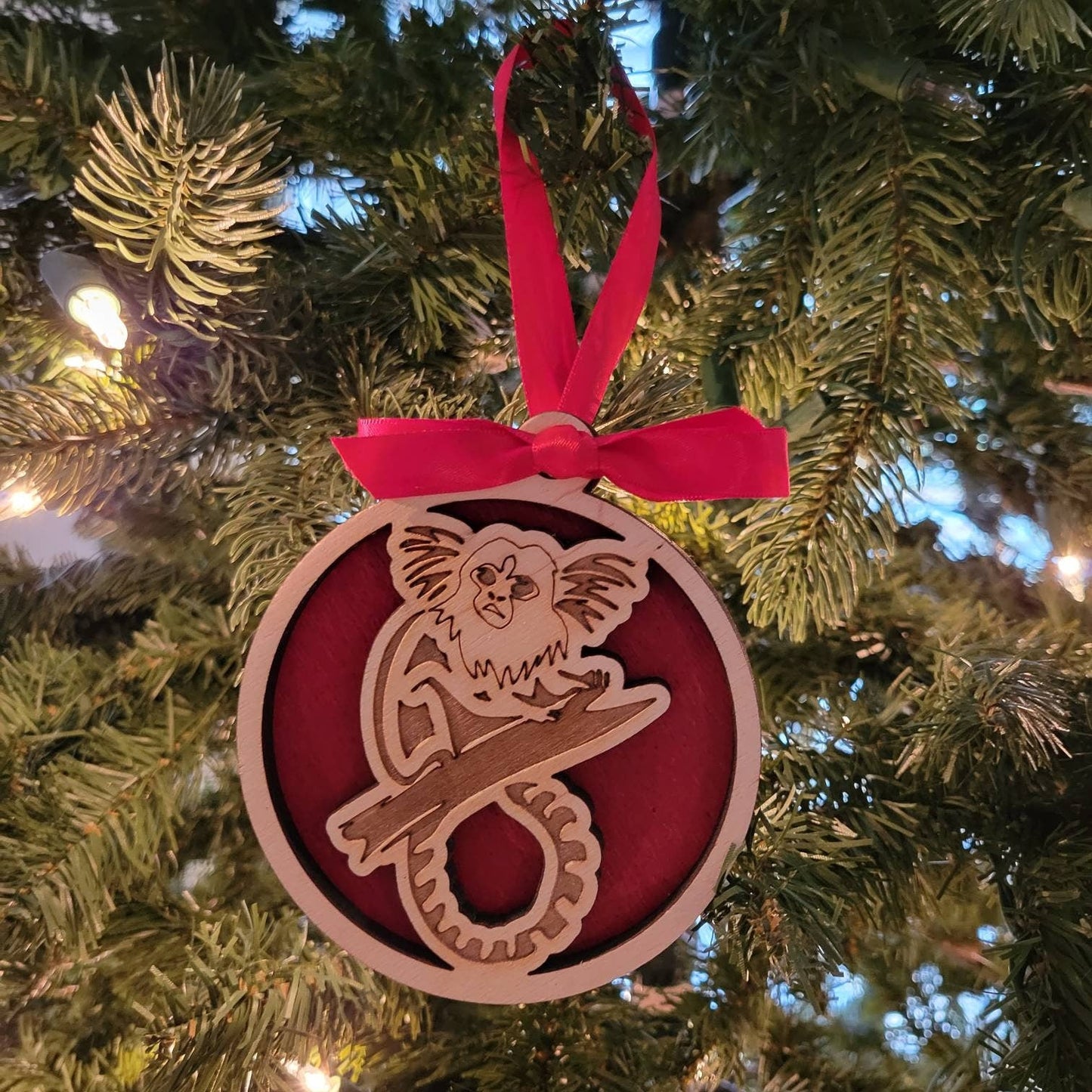 Marmoset Monkey Christmas Ornament - Personalized with your Marmoset's Name - Wood Unlimited#