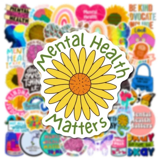 Mental Health Graffiti Stickers - Sticker Bundle for Water Bottles, Laptops, Notebook Stickers - Sticker Grab Bag - Wood Unlimited#