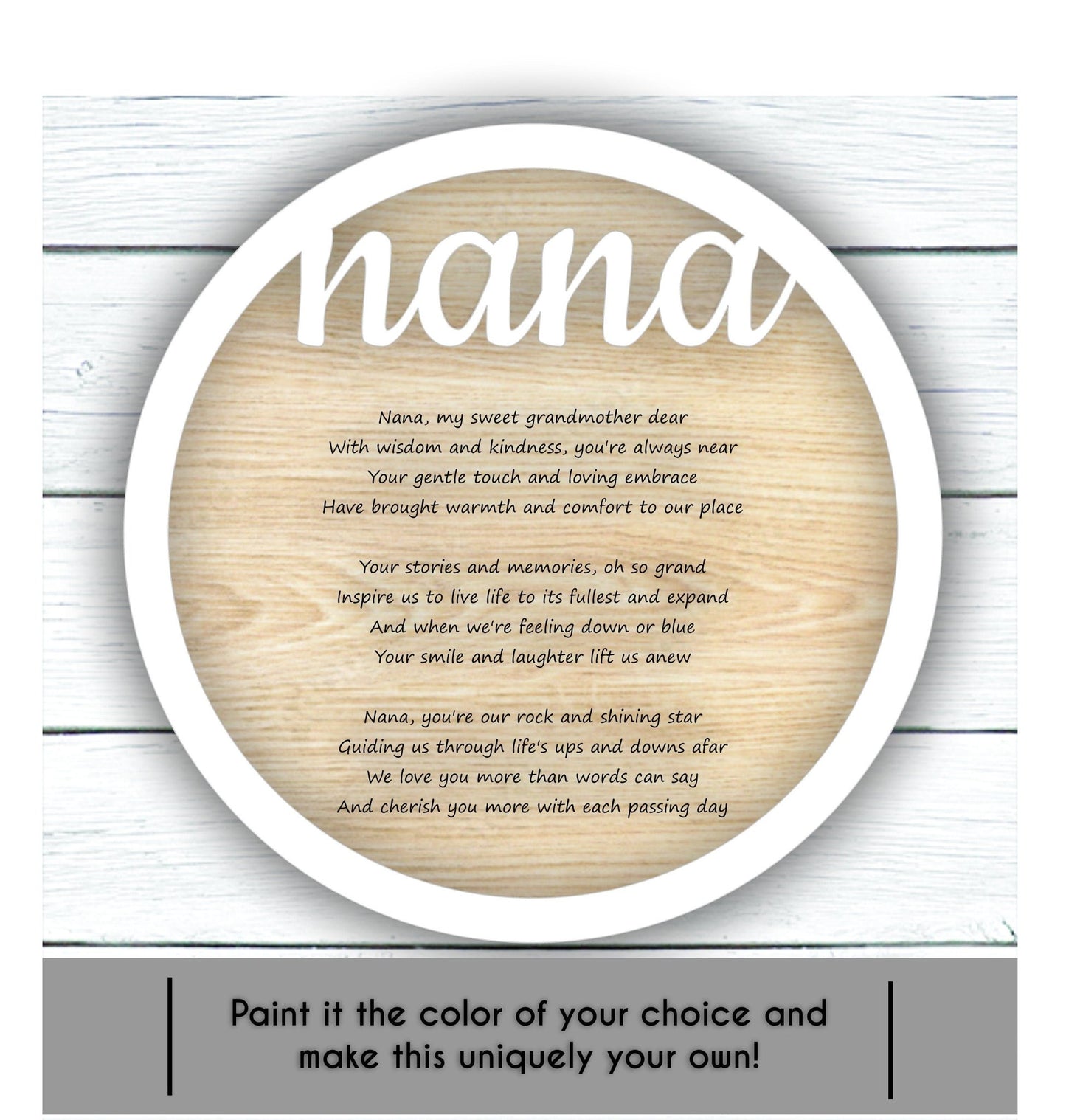 Mother's Day Gift for Nana - Plaque Bundle - Lightburn - Omtech - CO2 Lasers File - Glowforge file | Instant Download - Wood Unlimited#