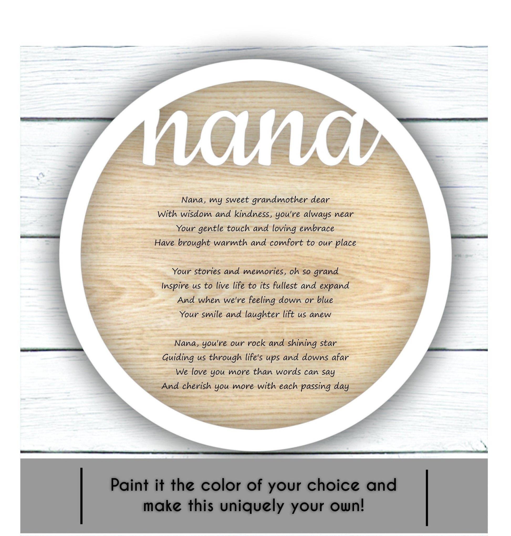 Mother's Day Gift for Nana - Plaque Bundle - Lightburn - Omtech - CO2 Lasers File - Glowforge file | Instant Download - Wood Unlimited#