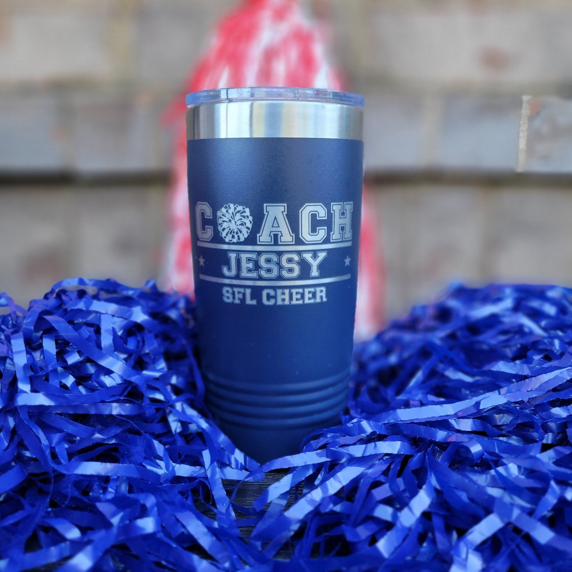 Personalized Cheer Coach Tumbler! Insulated Drink Tumbler Personalized For Cheer Coach! 20oz Cheer Coach Gift! - Wood Unlimited#