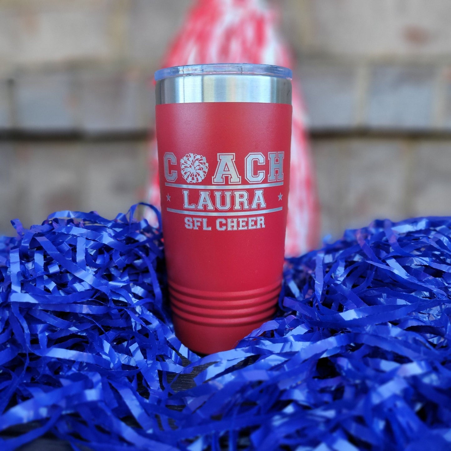 Personalized Cheer Coach Tumbler! Insulated Drink Tumbler Personalized For Cheer Coach! 20oz Cheer Coach Gift! - Wood Unlimited#