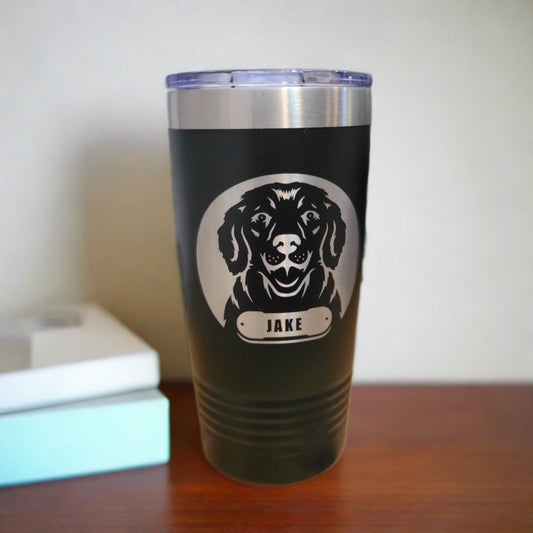 Personalized Golden Retriever Insulated Drink Tumbler or Bottle - Wood Unlimited#