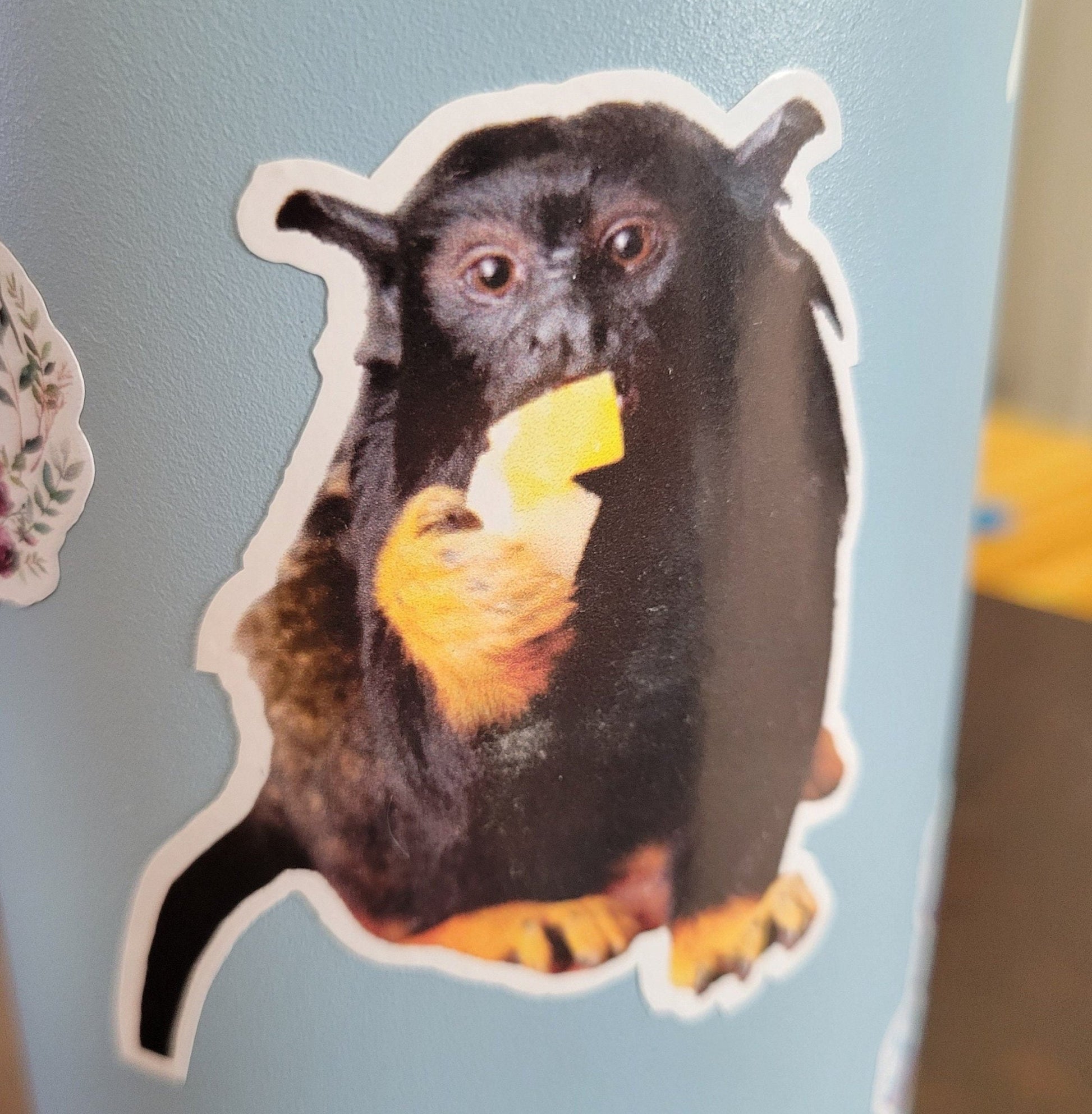 Red Handed Tamarin Sticker - Funny Sticker - Tamarin Monkey - Monkey Sticker - Marmoset Sticker- - Wood Unlimited#