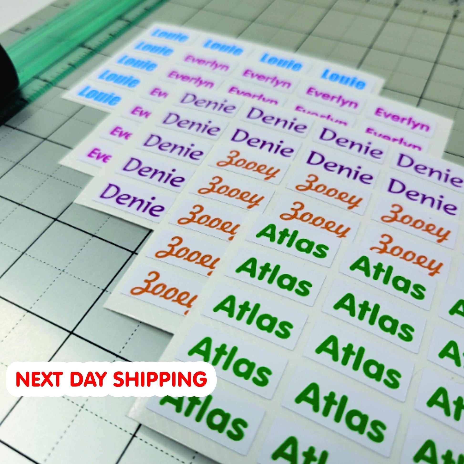 SMALL NAME LABELS, Full Color Name Stickers, Daycare Labels School stickers Full Color Labels, Waterproof Name Labels, Personalized Labels - Wood Unlimited#