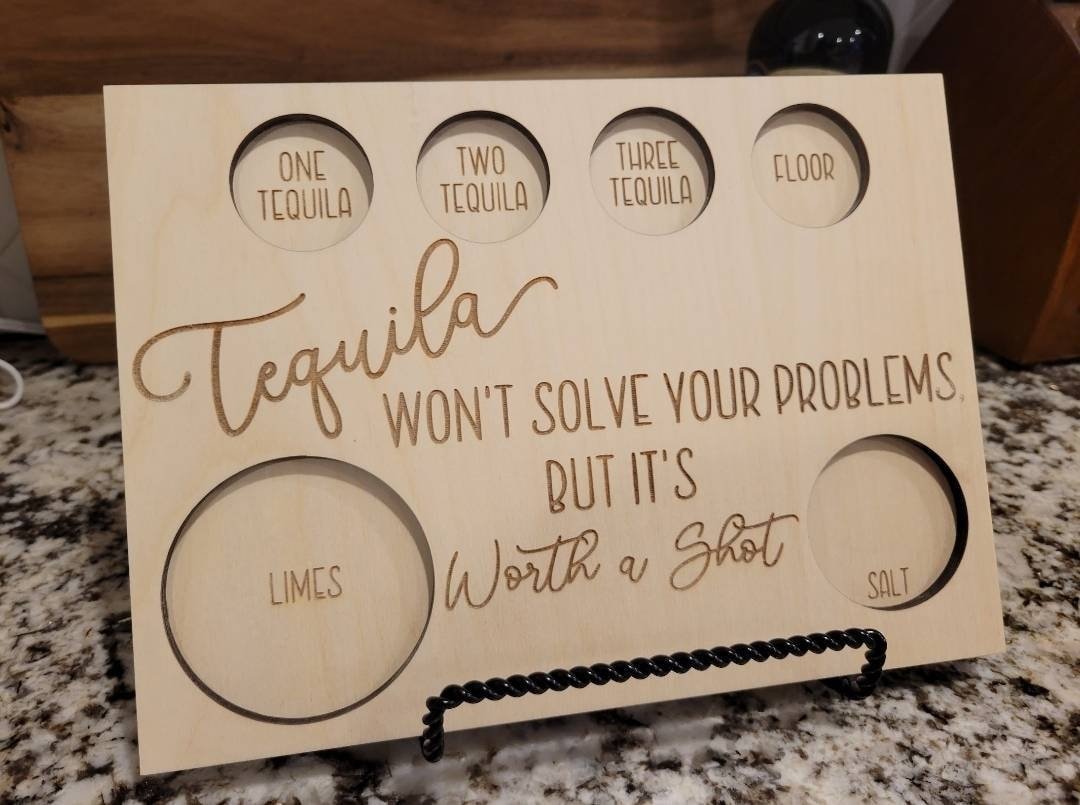 Tequila Shot Flight - Party Shot Board - Wood Unlimited#