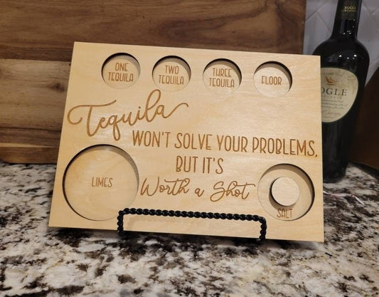 Tequila Shot Flight - Party Shot Board - Wood Unlimited#