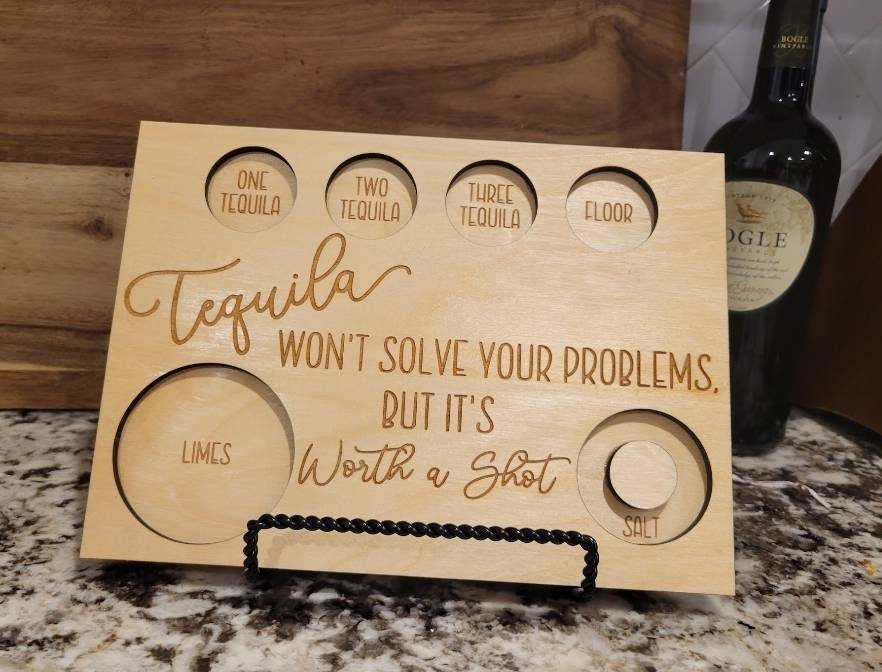 Tequila Shot Flight - Party Shot Board - Wood Unlimited#